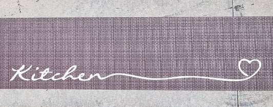 Passatoia per cucina Tappeto marrone antimacchia "Kitchen" - Vanità Zerbini