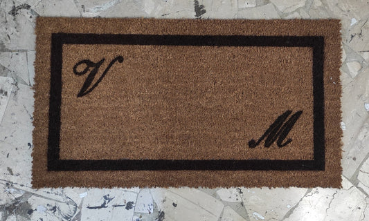 Zerbino in cocco con 2 iniziali - Vanità Zerbini