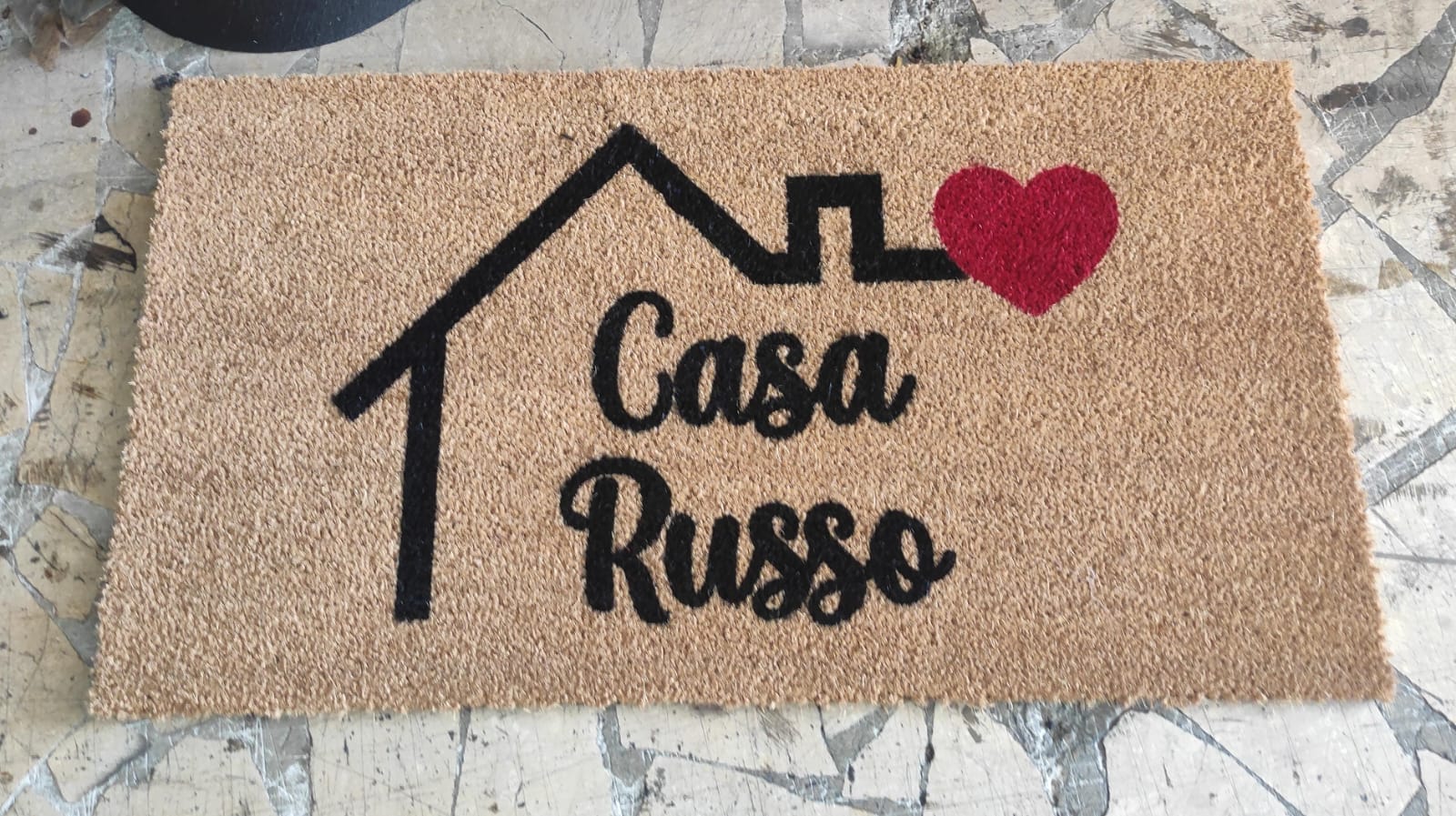 Zerbino In Fibra Di Cocco Con Retro Antiscivolo 40x60 Cm A Tema Dogs Welcome 1