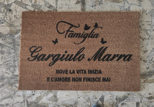 Zerbino in cocco naturale "Modello Famiglia" - Vanità Zerbini