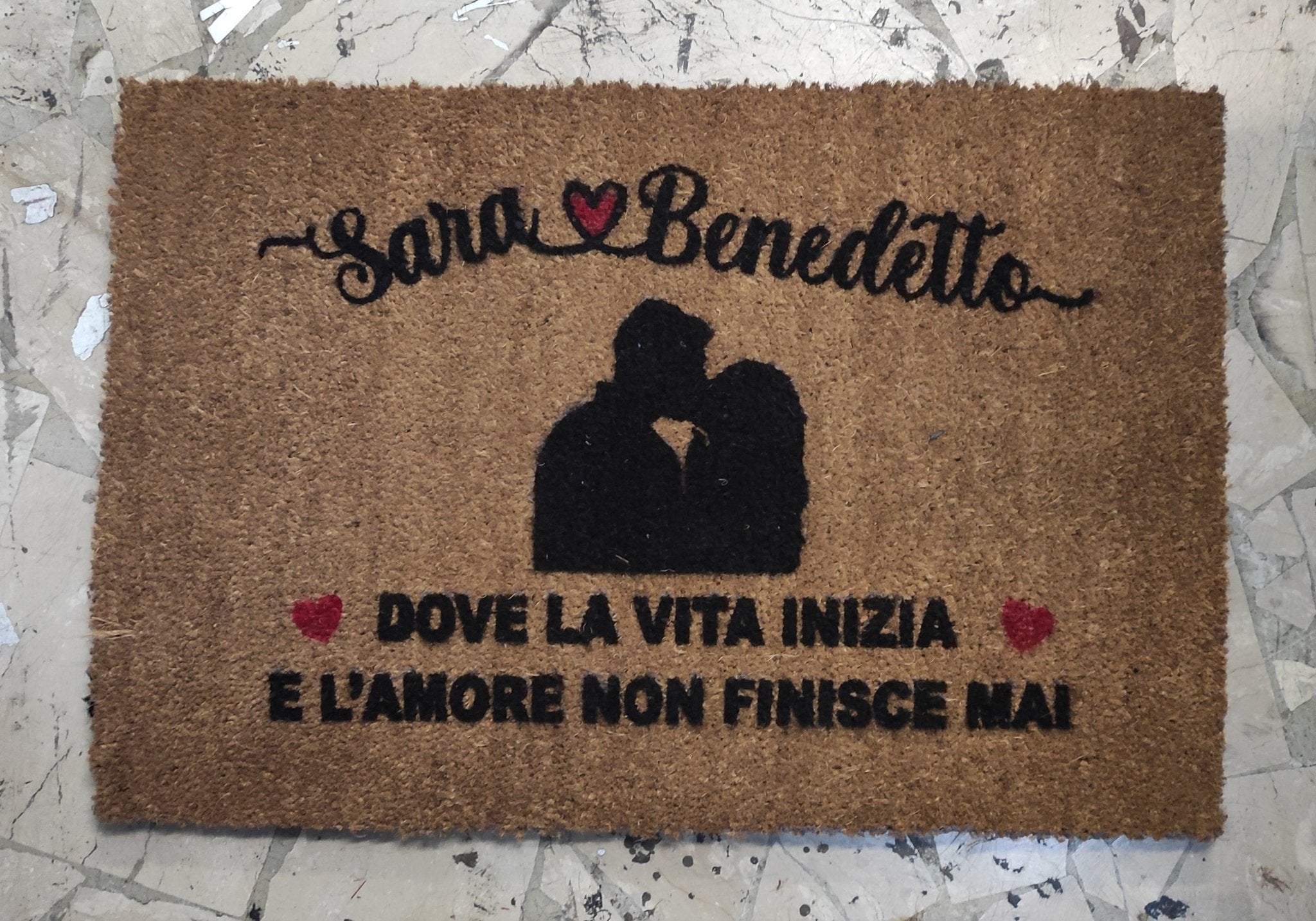 Zerbino Ingresso ZERBINO IN COCCO FUORI PORTA ANTISCIVOLO ESTERNO CASA PORTA WELCOME 40 X 70 CM Tappeto Porta Ingresso