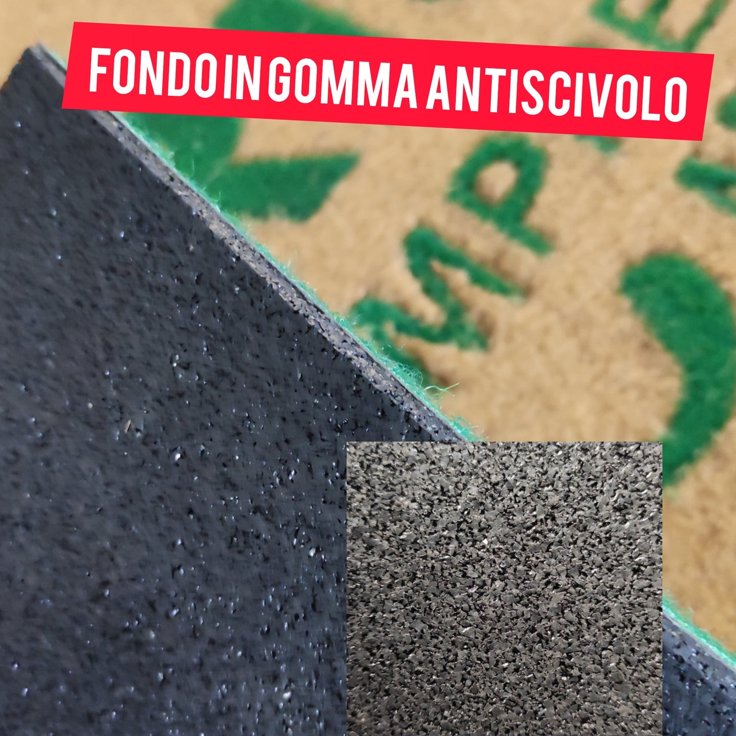 Zerbino in sintetico lavabile con 4 iniziali - Vanità Zerbini