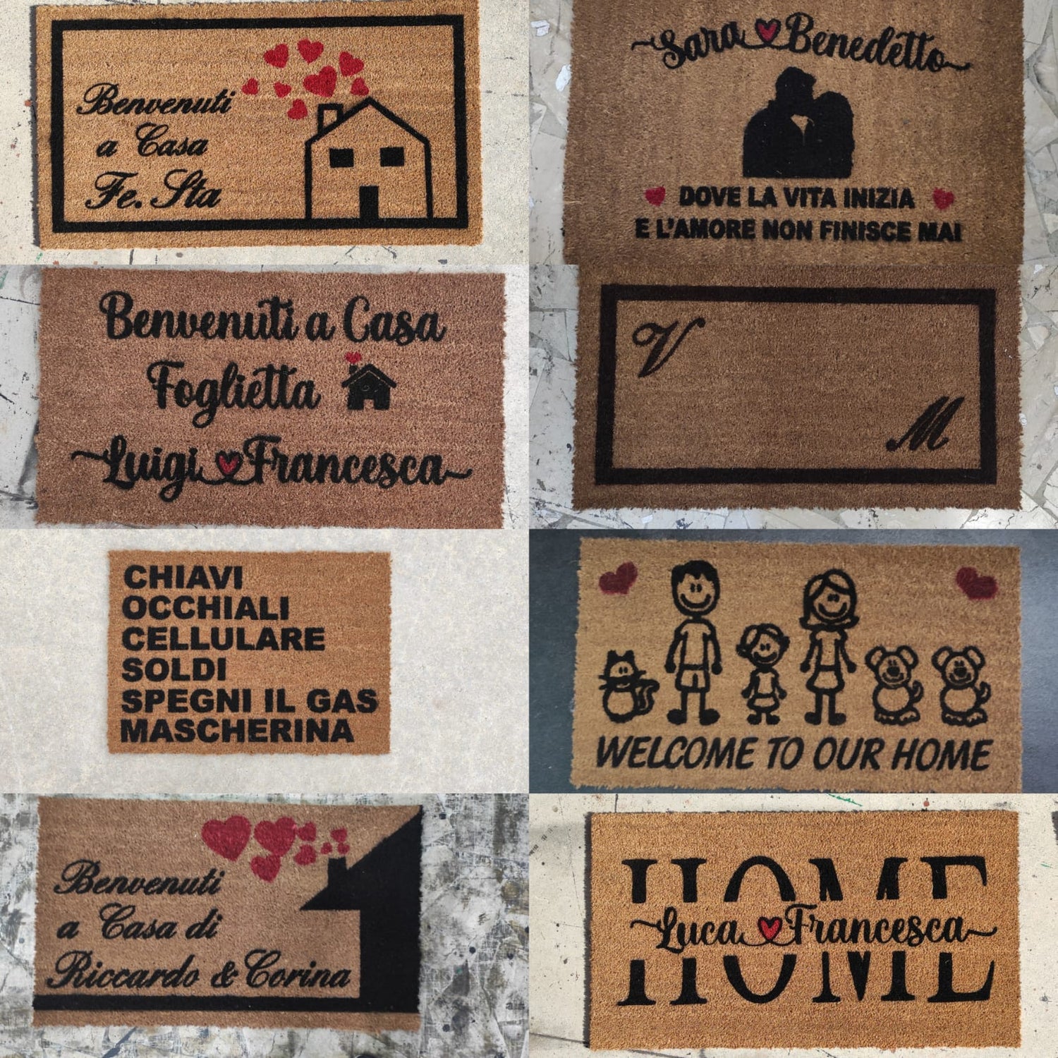 Tappeti in cocco naturale personalizzati