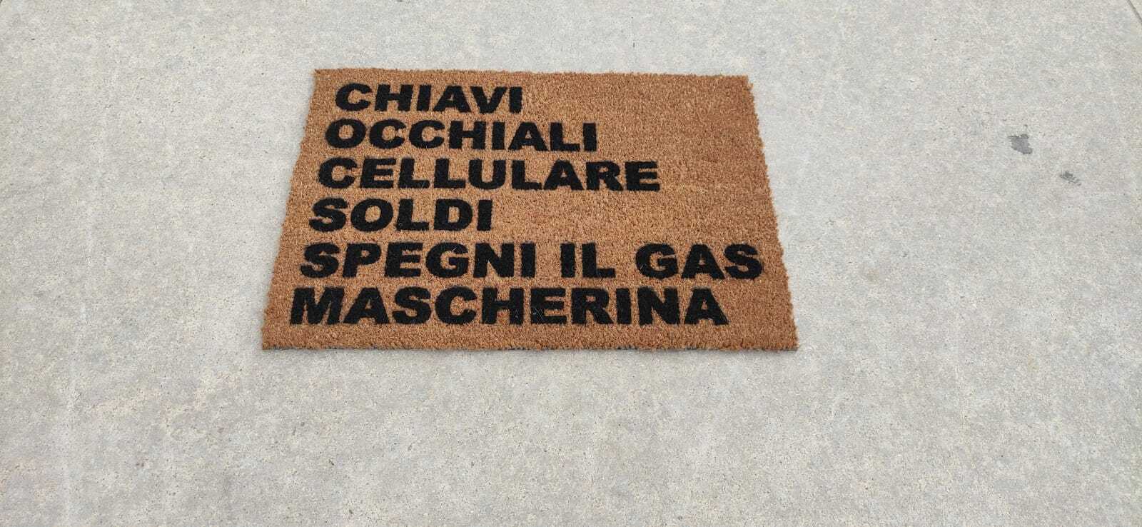 Tappeto di cocco stampato zerbino simpatico Non dimenticare nulla –  Vanità Zerbini