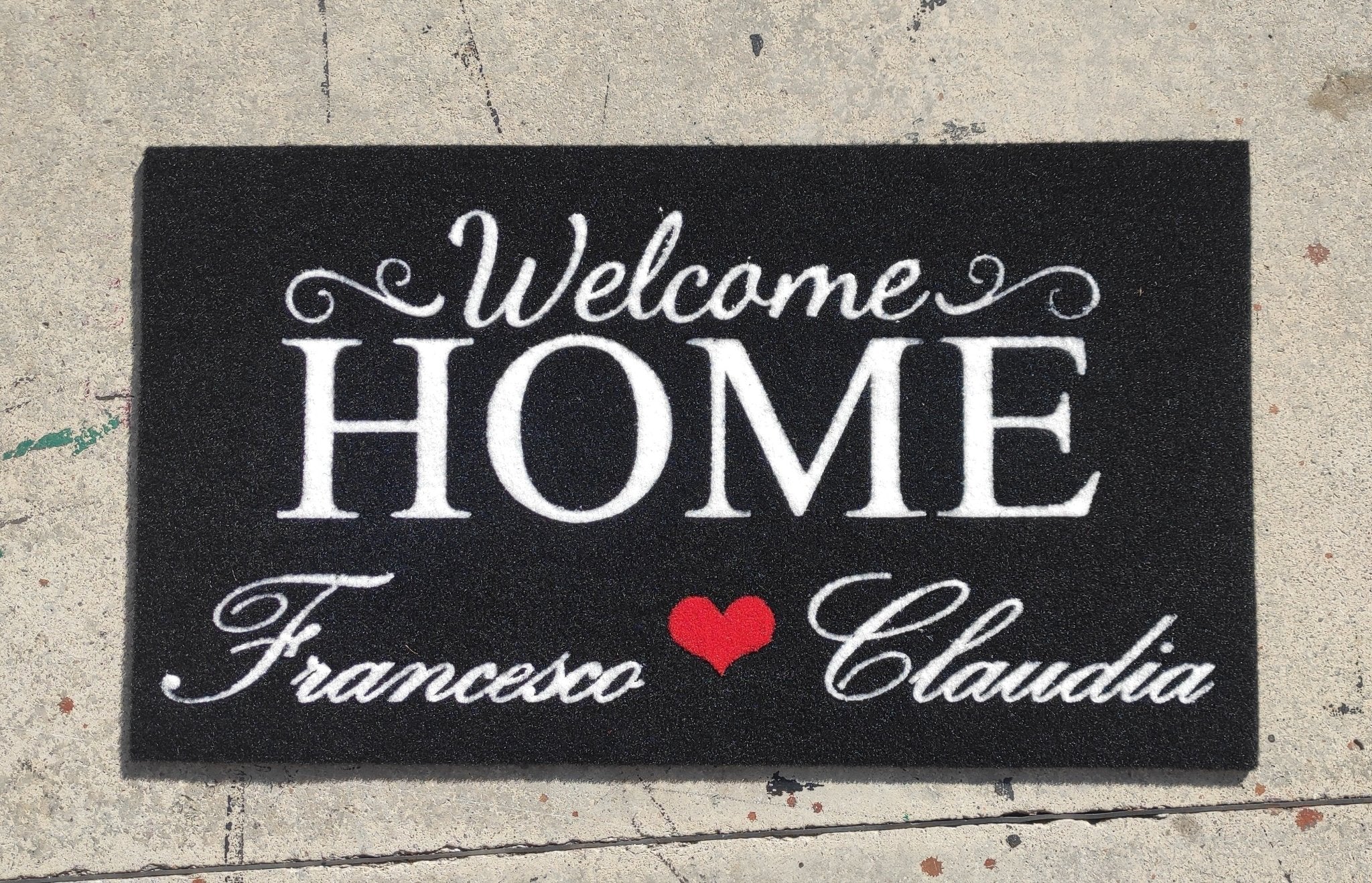Zerbino Asciugapasso 3D Home Sweet Home - Benvenuti In Marrone - Made In Italy 40x75 Cm